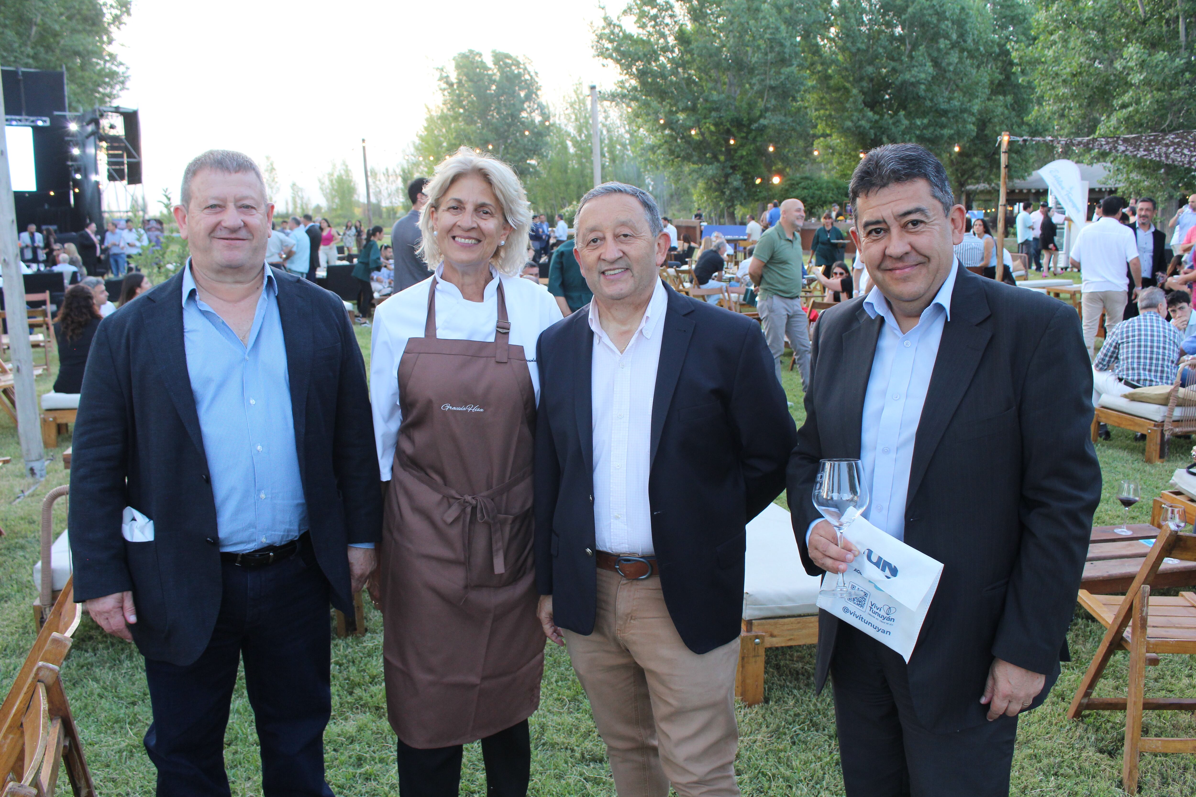 Marcelo Schjnovetz, Graciela Hisa, Celso Jaque y Juan José Narambuena. Foto: Gentileza.