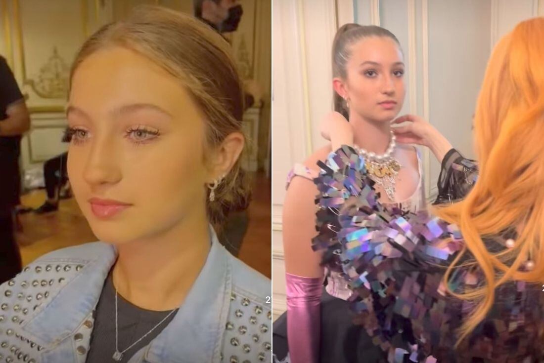 Indiana, la hija menor de Nicole Neumann y Fabián Cubero, debutó como modelo.