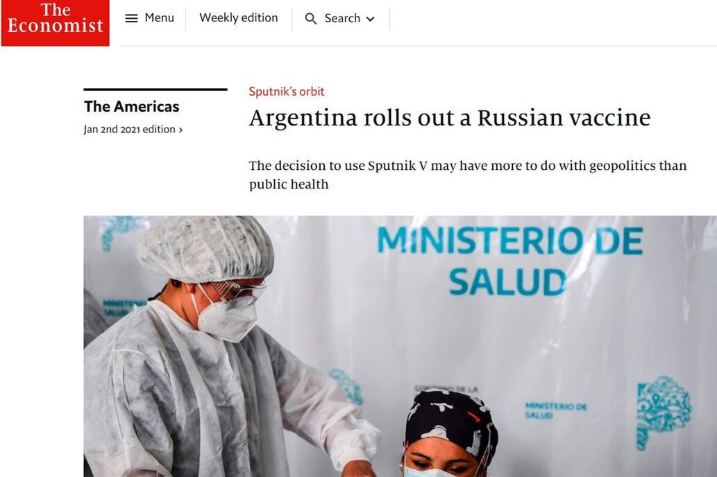 El duro artículo de The Economist sobre el uso de la vacuna Sputnik V en Argentina