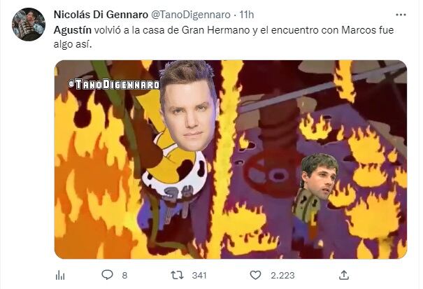 Memes por el reencuentro de Agustín y Marcos en Gran Hermano