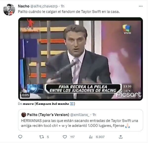 El "truco" para sacar entradas de Taylor Swift en Argentina que desató revuelo en Twitter (Captura)