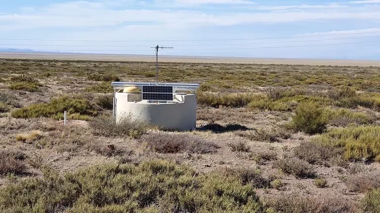 Una unidad de captación de rayos cósmicos en Argentina. Gentileza.