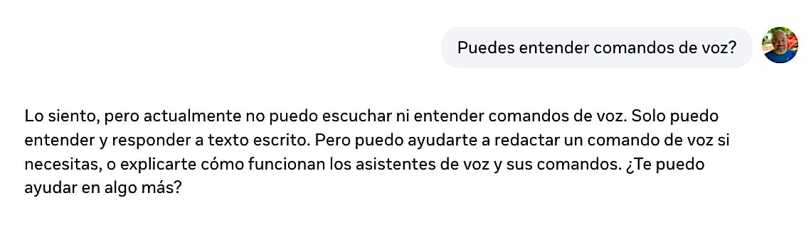 La propia Meta AI responde sobre si usa fotos o datos personales e incluso si puede habilitar el micrófono para funcionar.
