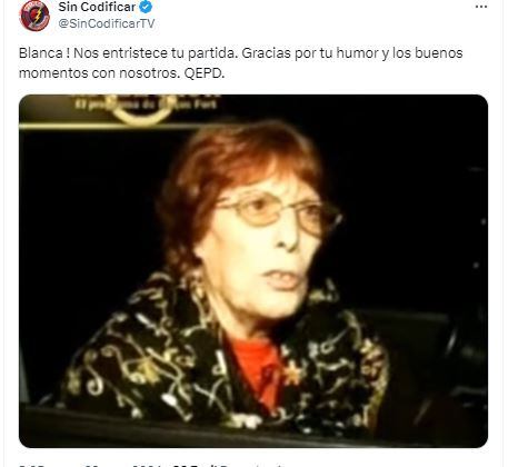 Murió una de las humoristas y enlutó a todo el elenco.