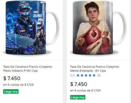 Tazas de Colapinto