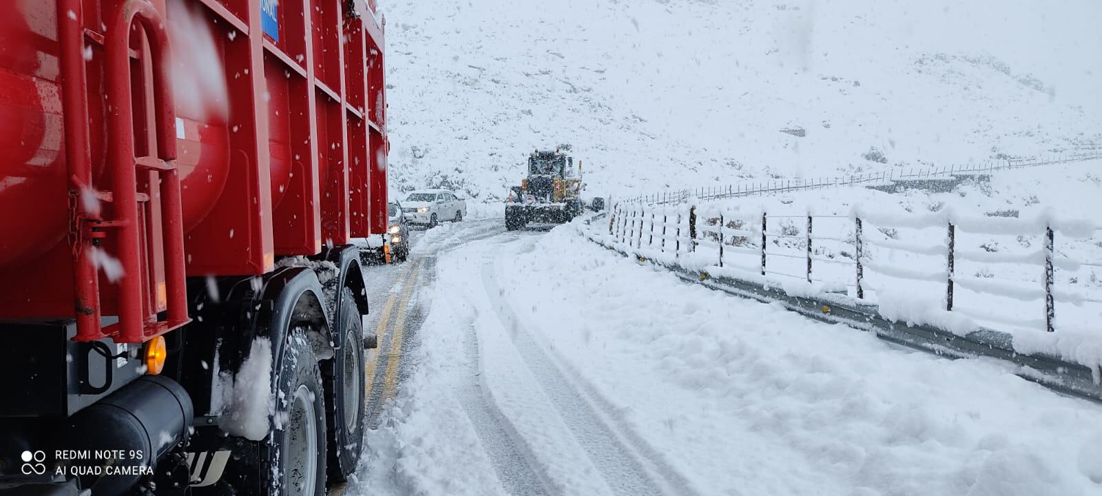 Nevadas en Malargüe. Gentileza Gendarmería Nacional.