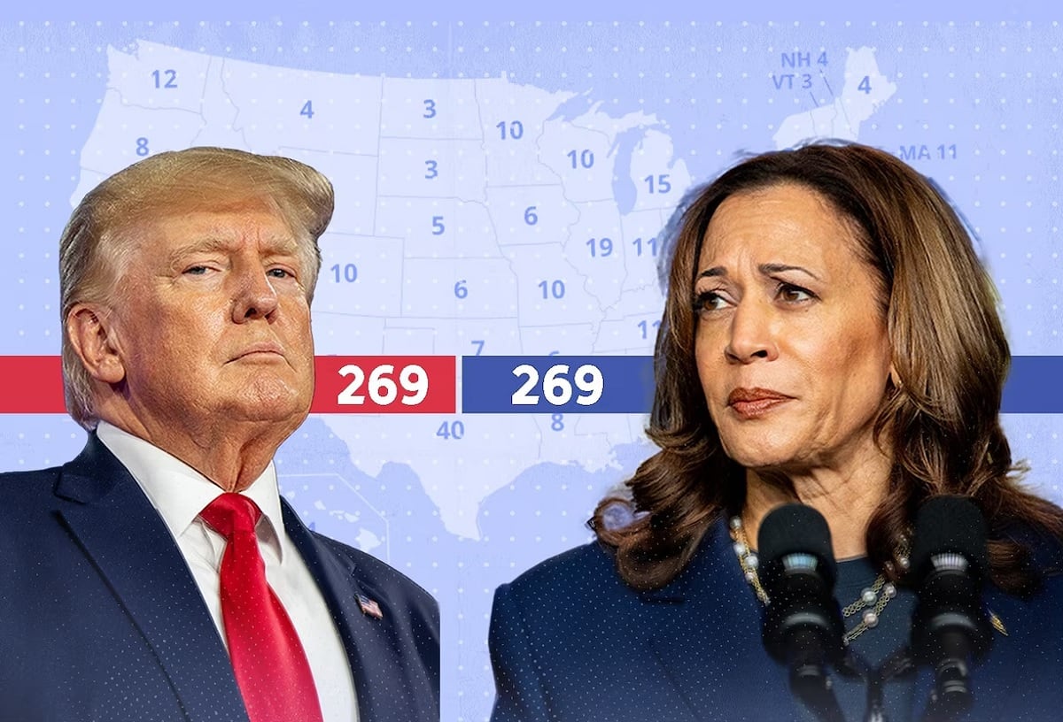 ¿Qué pasa si hay empate entre Kamala Harris y Donald Trump en las elecciones de Estados Unidos? (ABC)