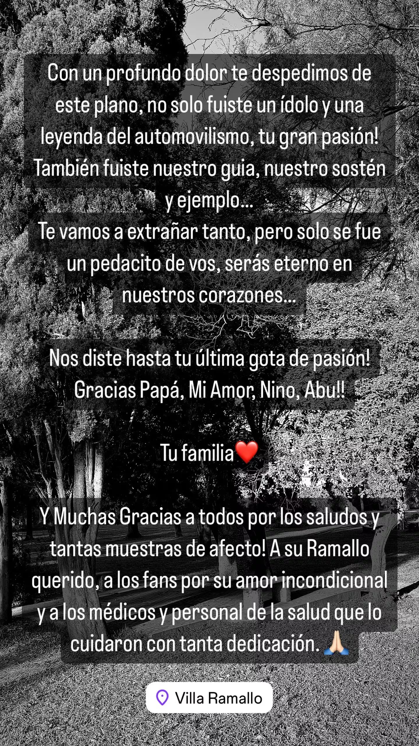 "El Flaco" falleció este sábado tras una dura batalla contra el cáncer. Tenía 73 años - Instagram