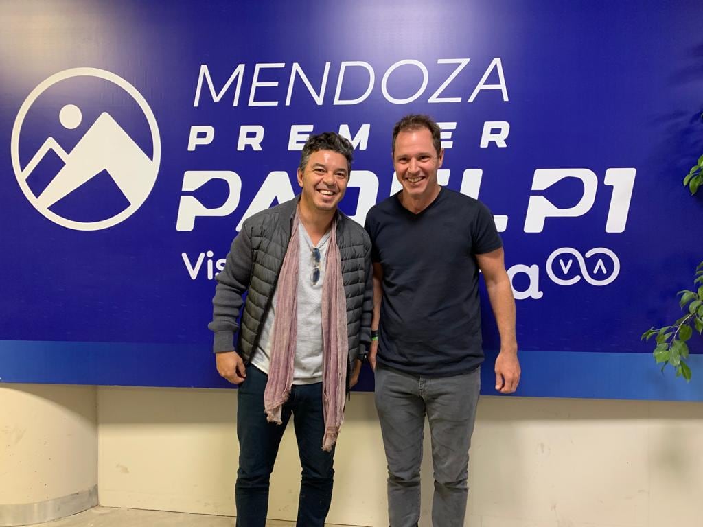 Marcelo Gallardo estuvo presente en Mendoza junto a Jorge Pablo Brito, presidente de River Plate. / Gentileza.