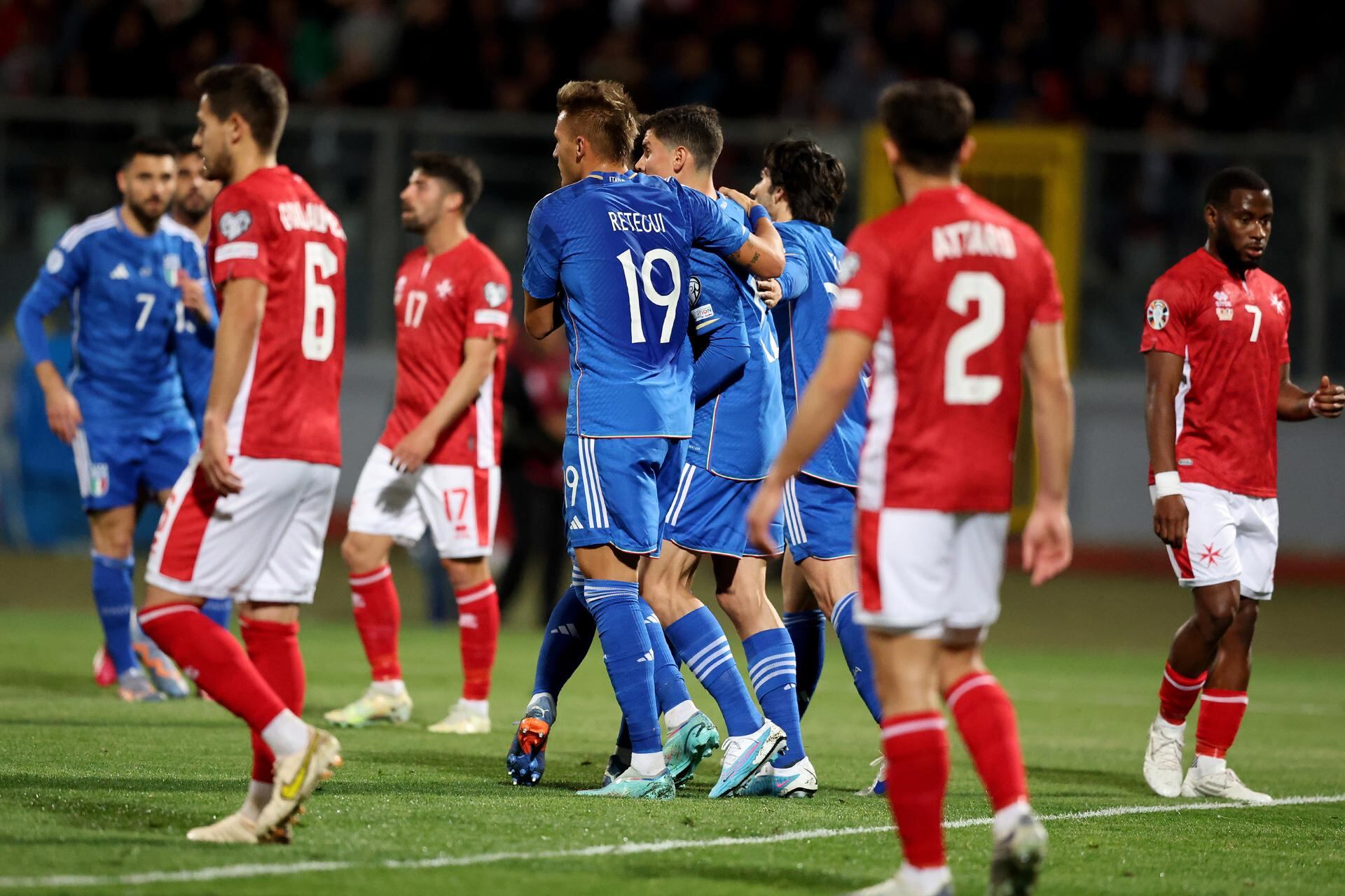 Mateo Retegui marcó el primer gol del partido ante Malta / EFE/EPA/Domenic Aquilina