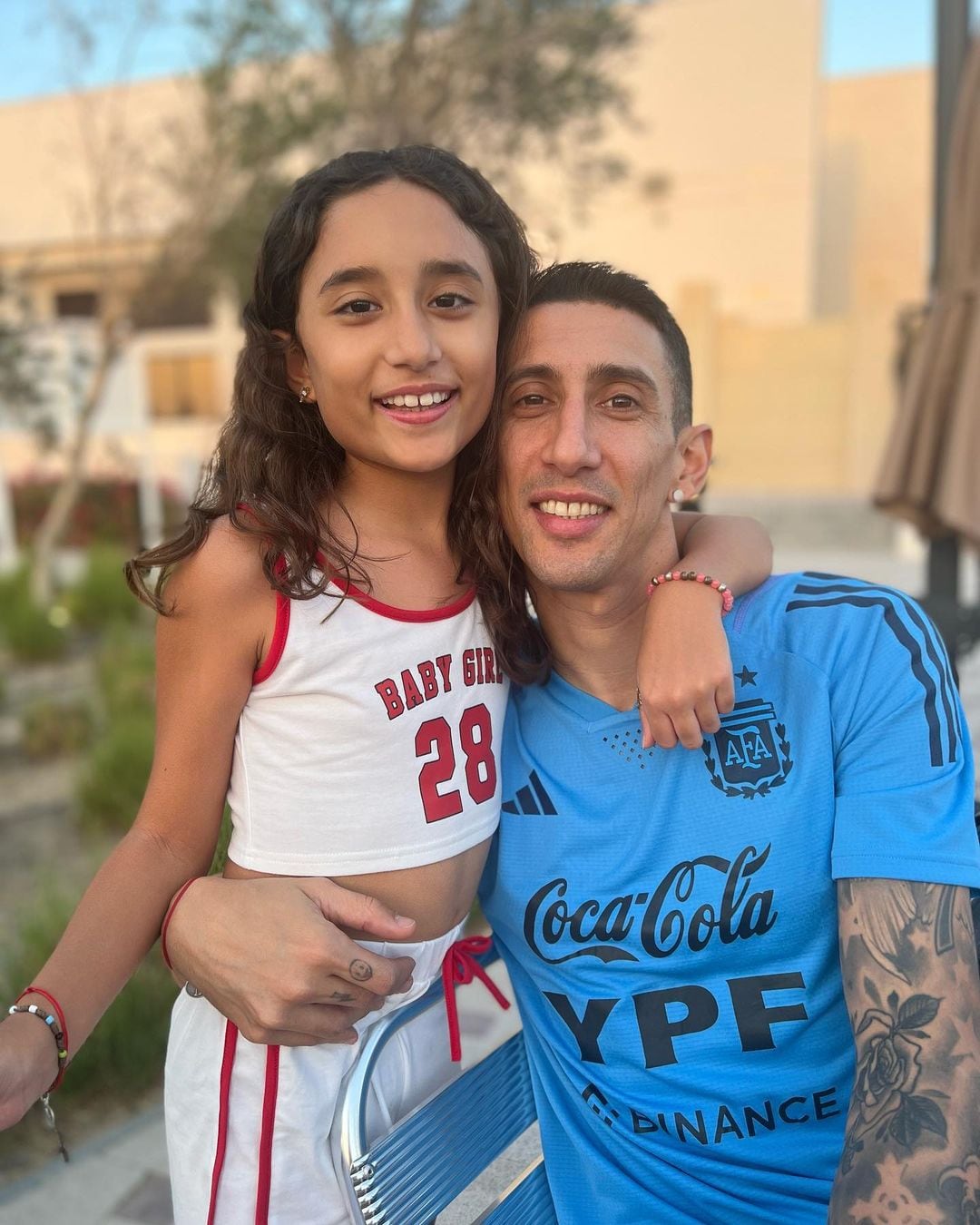 Ángel Di Maria y su familia