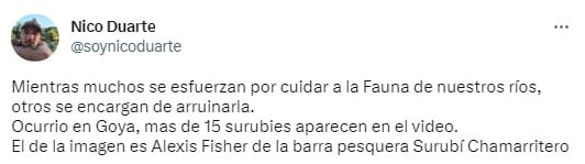 El tuit de Nicolás Duarte. Foto: captura de pantalla.