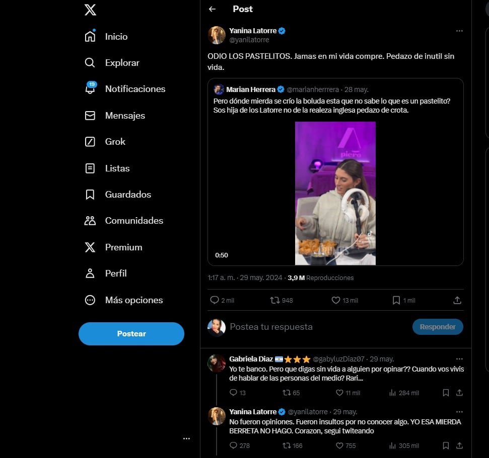 Yanina Latorre y su hija se defendieron de los ataques tras el video de los pastelitos.
