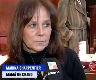 Marina Charpentier, madre del Chano se emocionó al hablar de su hijo.