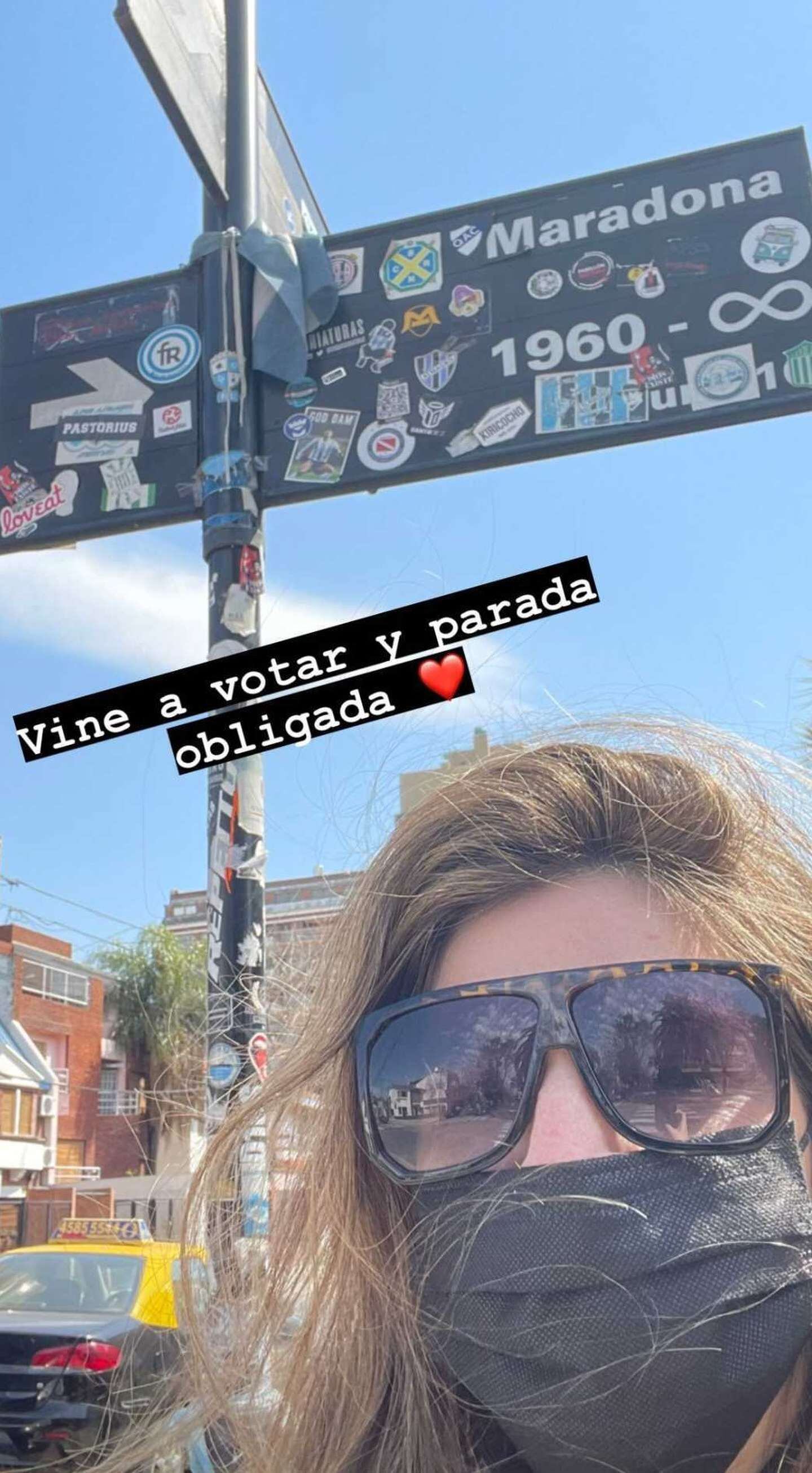 Dalma recordó a su padre en este domingo electoral.