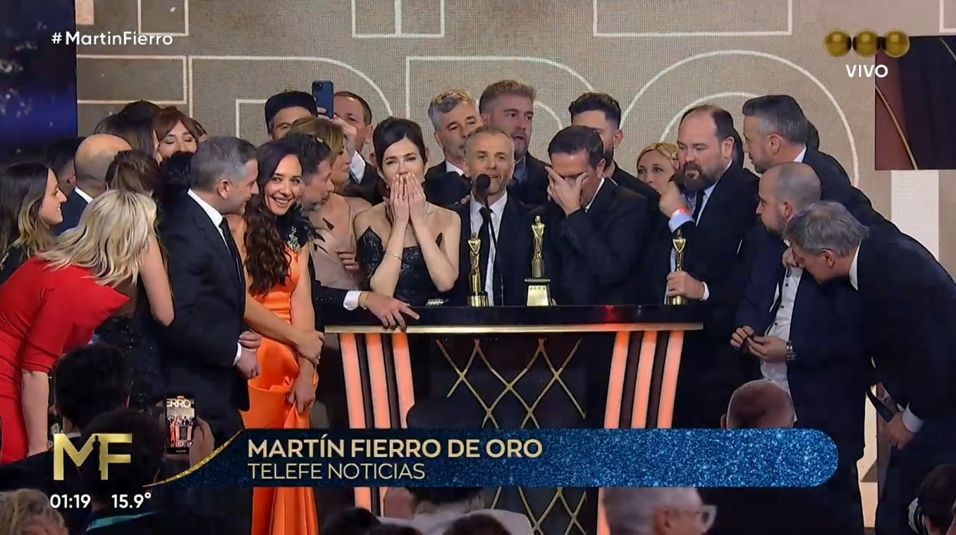 Telefe Noticias se quedó con el Martín Fierro de Oro.