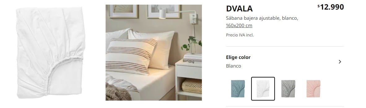 Juego de sábanas IKEA Chile