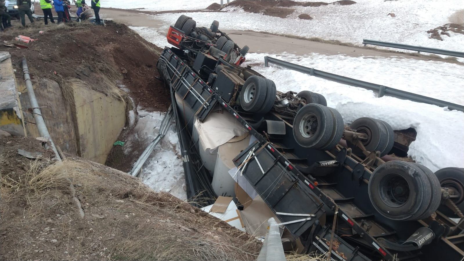 Accidente en zona Los Puquios.