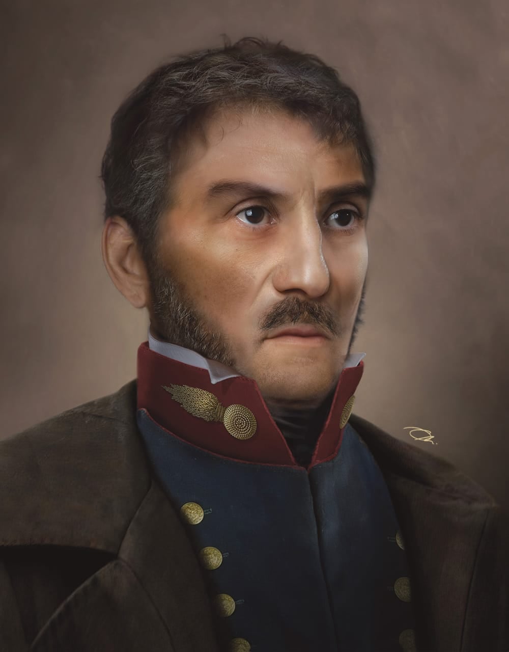 Retrato de San Martín. Autor: Ramiro Ghigliazza.