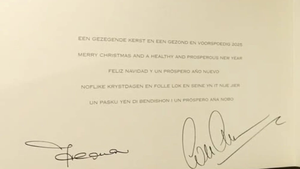 Máxima de Países Bajos y su familia saludaron a sus seguidores por la Navidad.