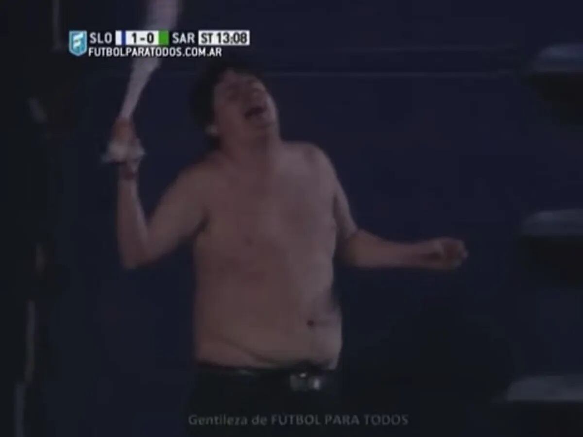 "El gordo ventilador" es un fenómeno hace años en la hinchada de San Lorenzo