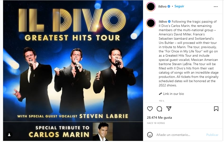 Il Divo en Instagram.