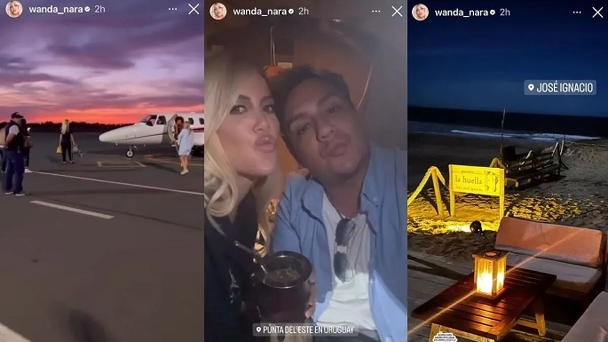 Wanda Nara se fue a Uruguay por el fin de semana largo