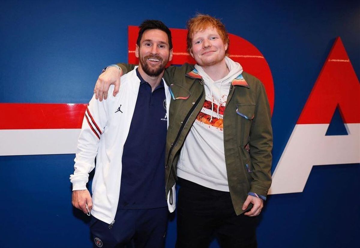 Antonela Roccuzzo obtuvo la foto con Ed Sheeran que tanto quería