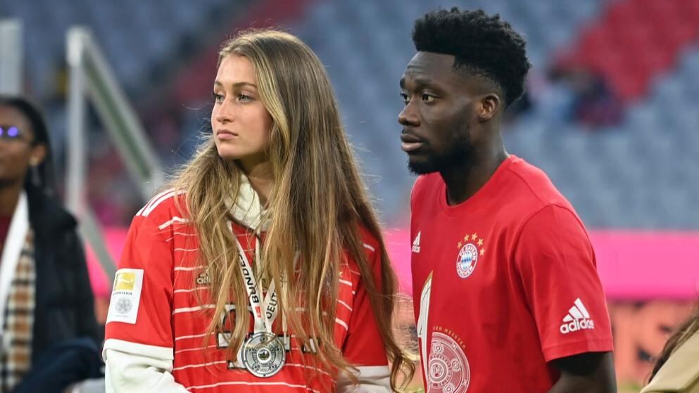 Alphonso Davies y su ex, la futbolista Jordyn Huitema