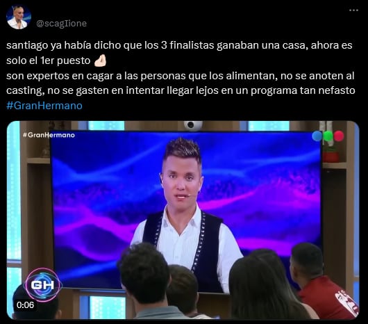 Solo uno de los tres finalistas recibirán una casa de premio, a pesar de que al comienzo del ciclo anunciaron una para cada uno de ellos. X