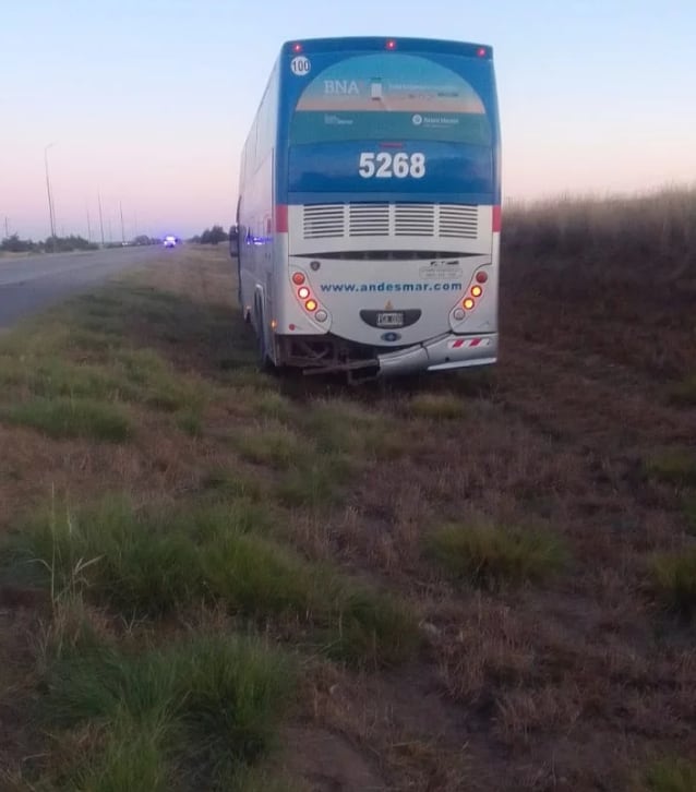 Un colectivo que venía a Mendoza derrapó en la ruta de San Luis: 9 heridos. Foto: El Diario de la República