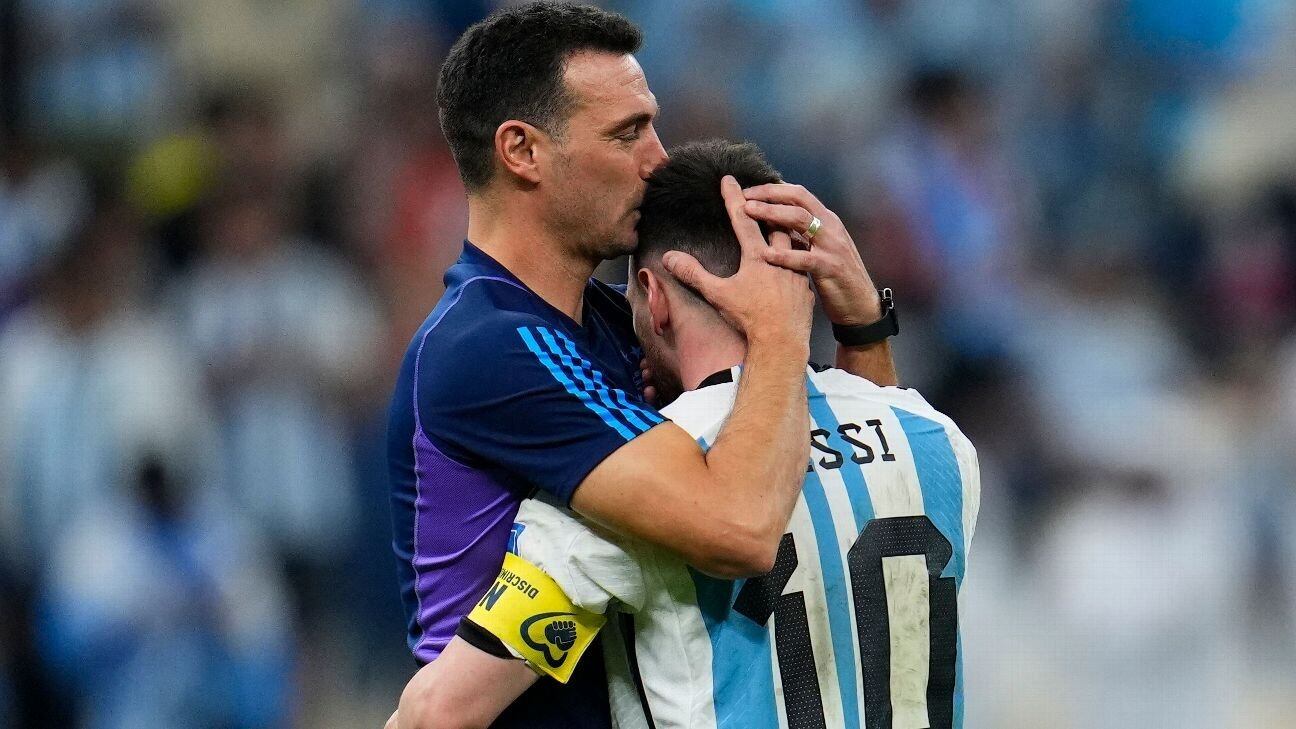 Scaloni le dio descanso a Messi tras la victoria frente a Australia. 