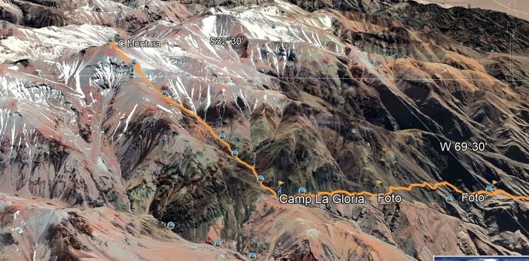 El cerro Montura tiene una altura máxima de 5.000 metros sobre el nivel del mar / Foto: gentileza Andes Expediciones