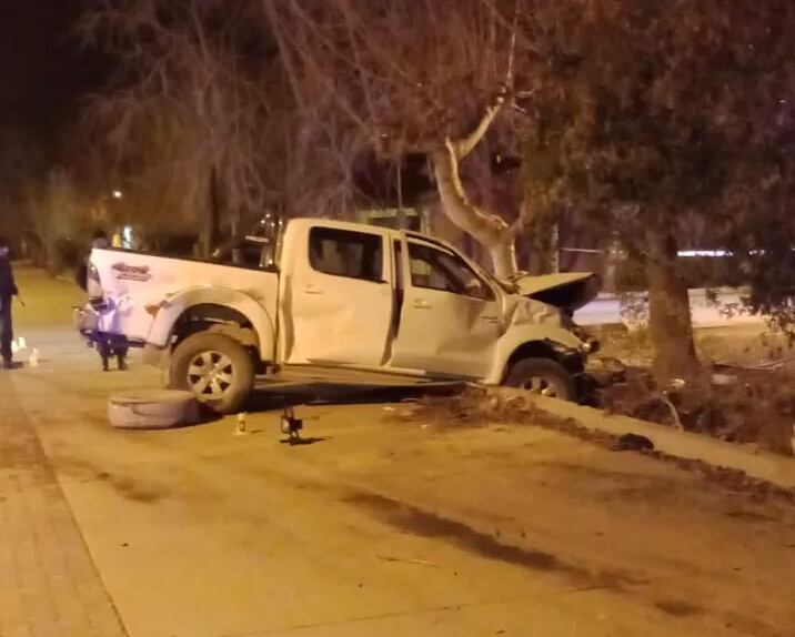 Una de las camionetas involucradas en el choque. Foto: Diario San Rafael