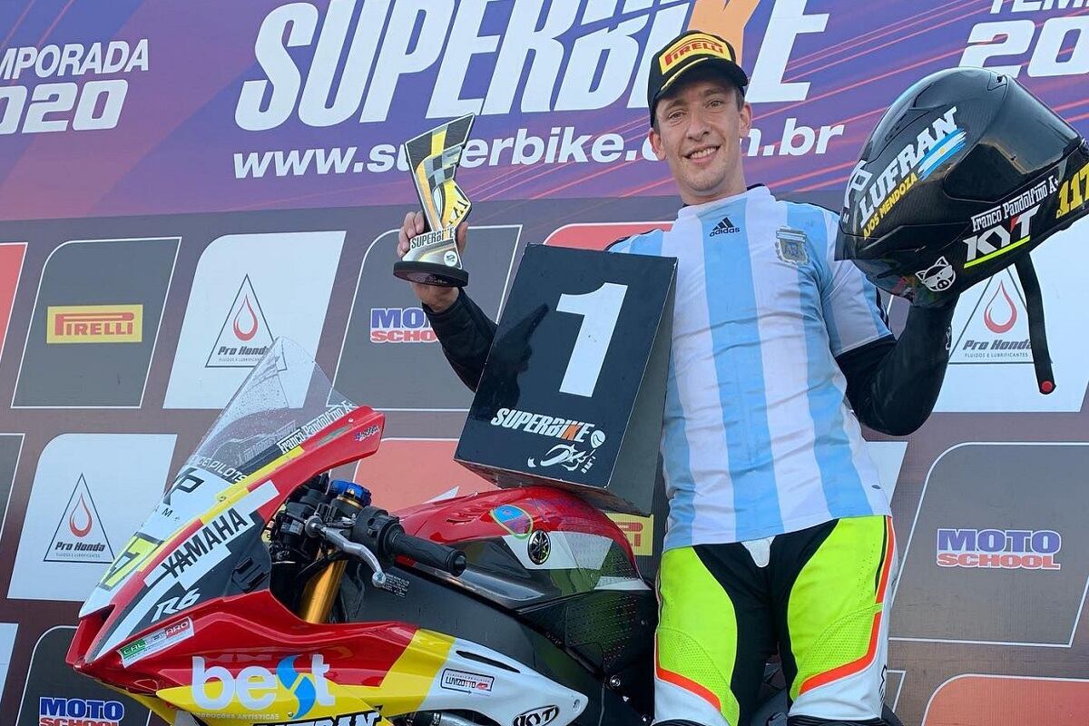 Franco Pandolfino se coronó hace unas semana campeón del Súperbike en Brasil, en la categoría Super Sport Escola.