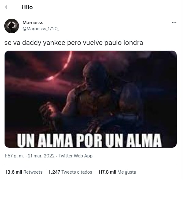 Memes de Paulo Londra en Twitter.