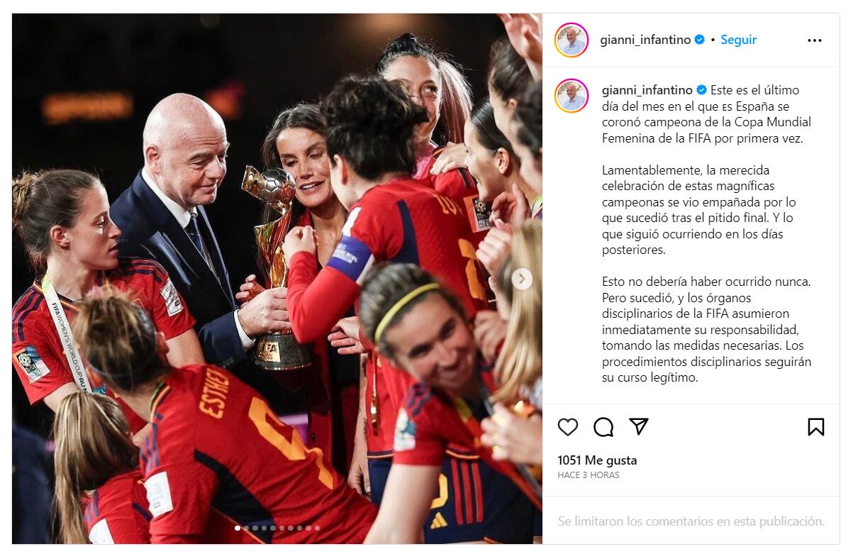 Foto Instagram Gianni Infantino