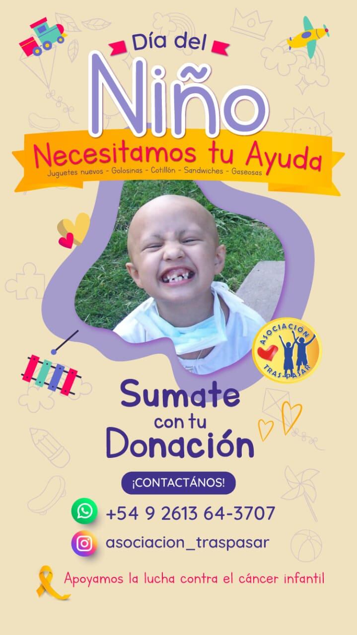 Emotiva campaña para que niños en tratamiento oncológico puedan festejar su día: cómo ayudar. Foto: Asociación Traspasar.