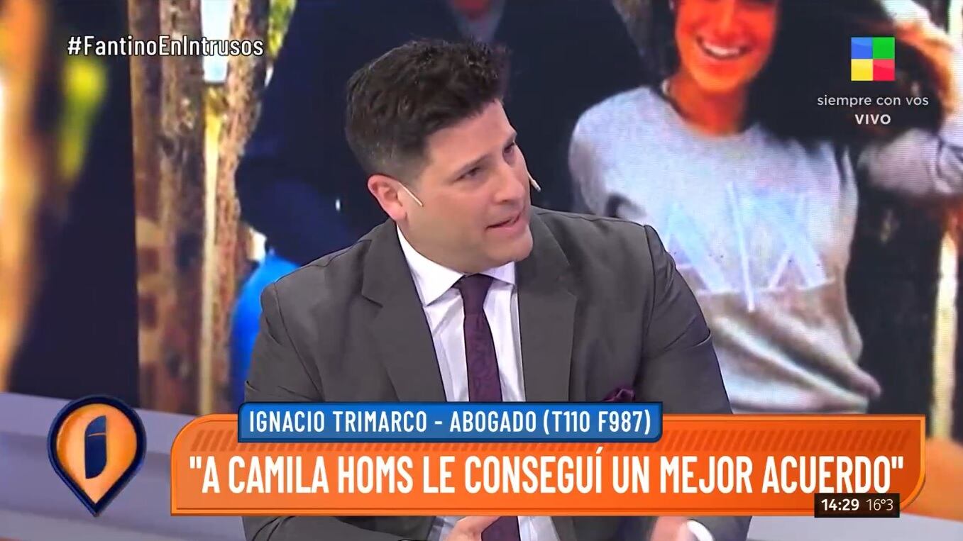 Ignacio Trimarco habló del conflicto con Camila Homs.