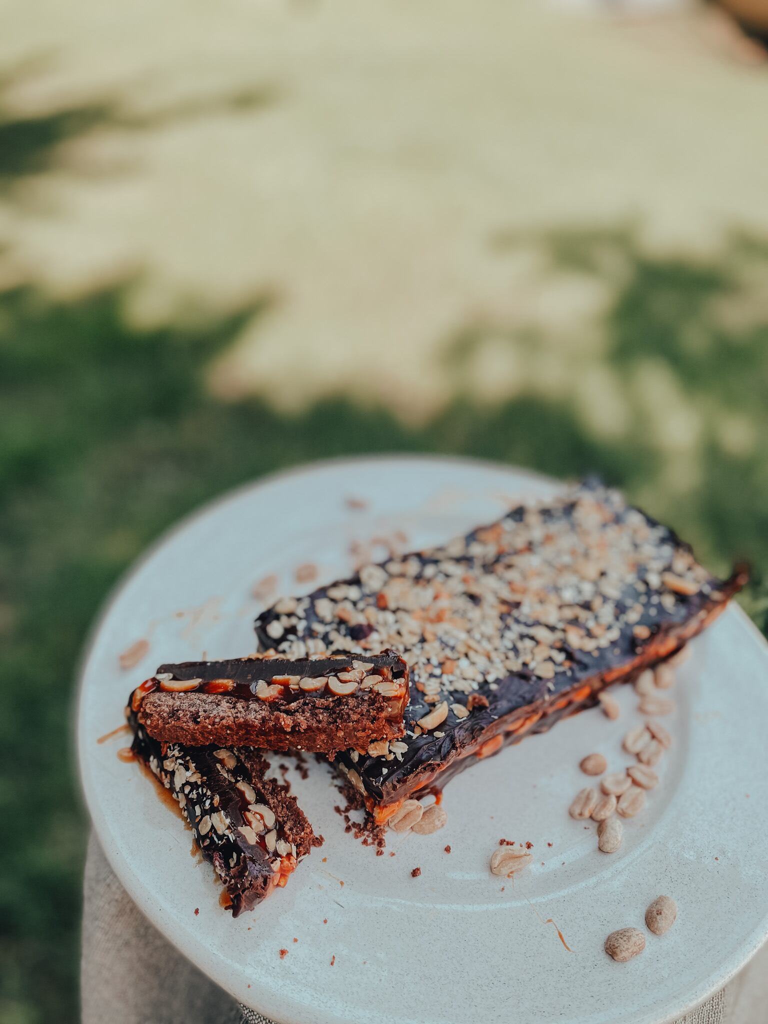 Turron de toffee, chocolate y mani