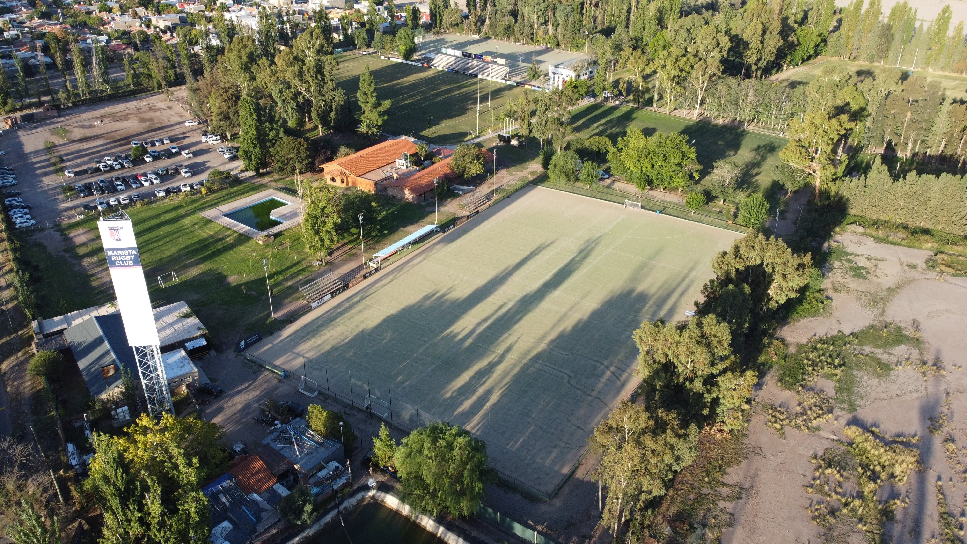 Una hermosa postal. El Club Marista visto desde las alturas. / Gentileza: Prensa Marista Rugby Club.