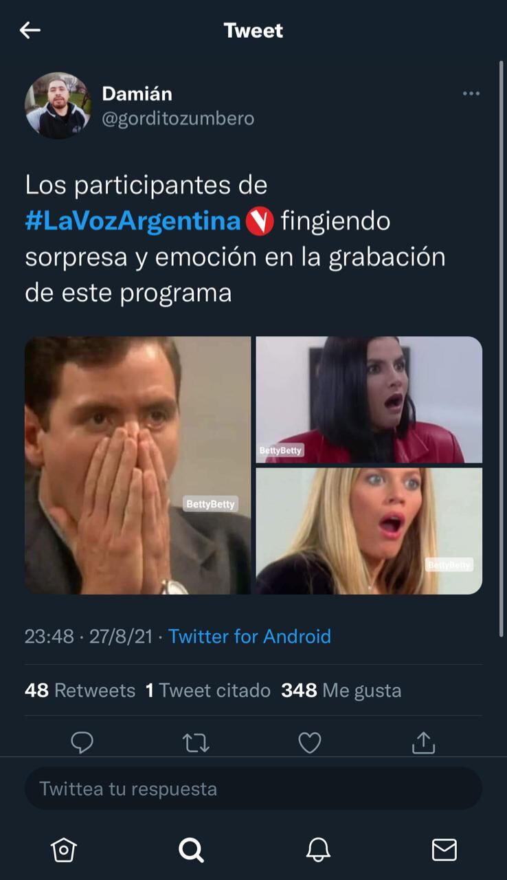 Memes por los cuartos de final de La Voz Argentina.