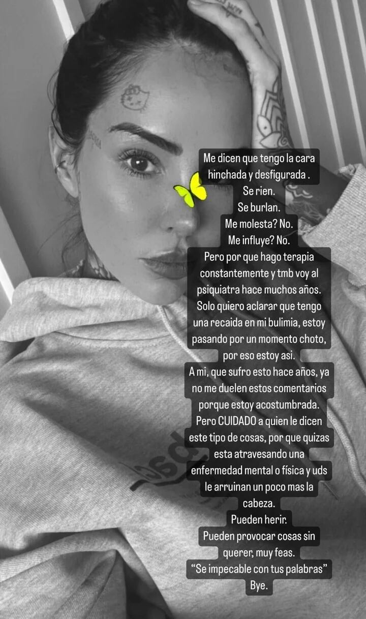 Cande Tinelli respondió sobre las acusaciones que recibe por sus tatuajes.