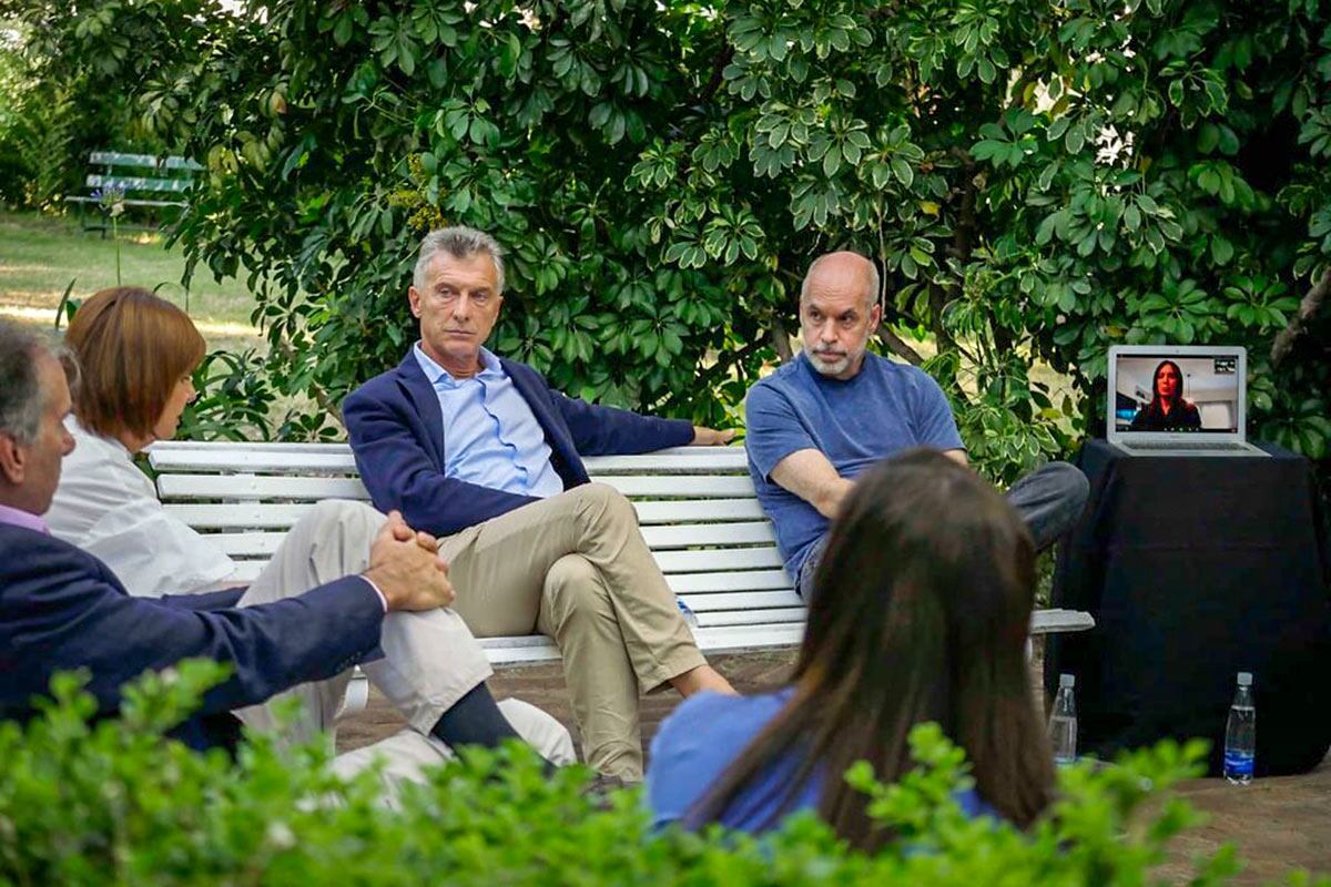 Patricia Bullrich, Mauricio Macri y Horacio Rodríguez Larreta. (La Voz/Archivo)