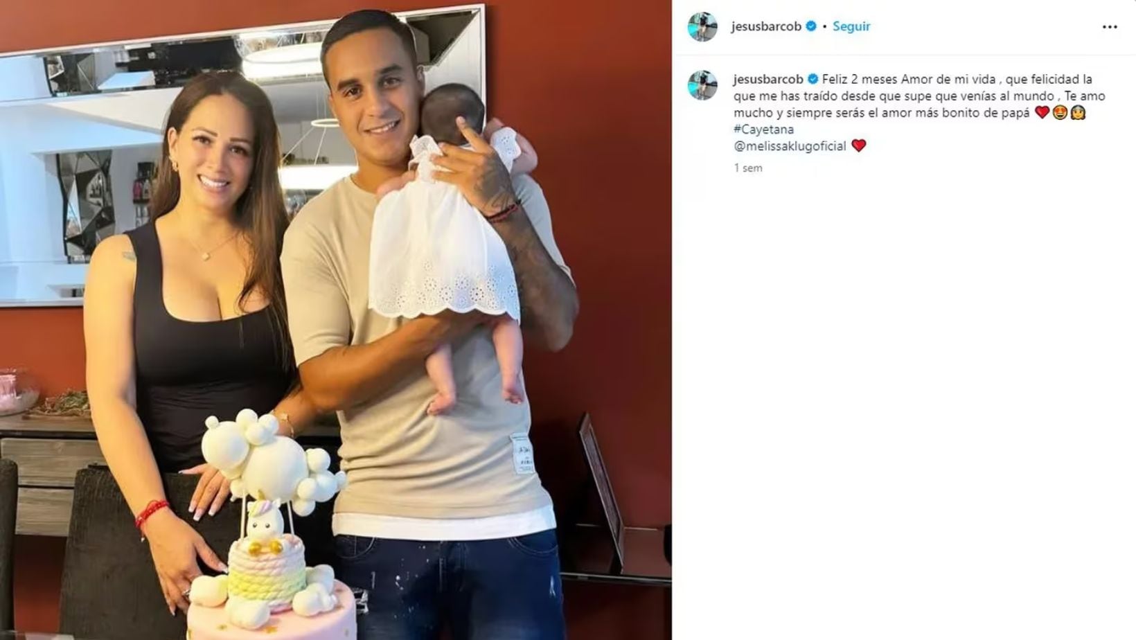 Barco también intentó recuperarla con posteos en su instagram