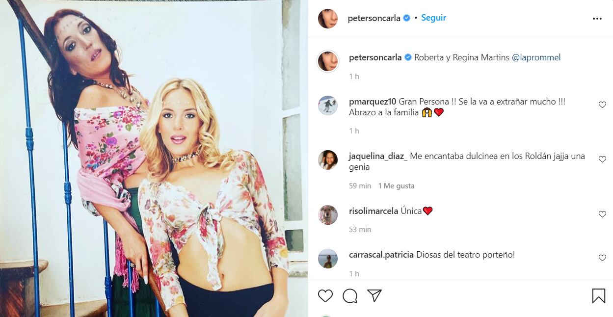 Carla Peterson homenajeó a su amiga Mariana Prommel.