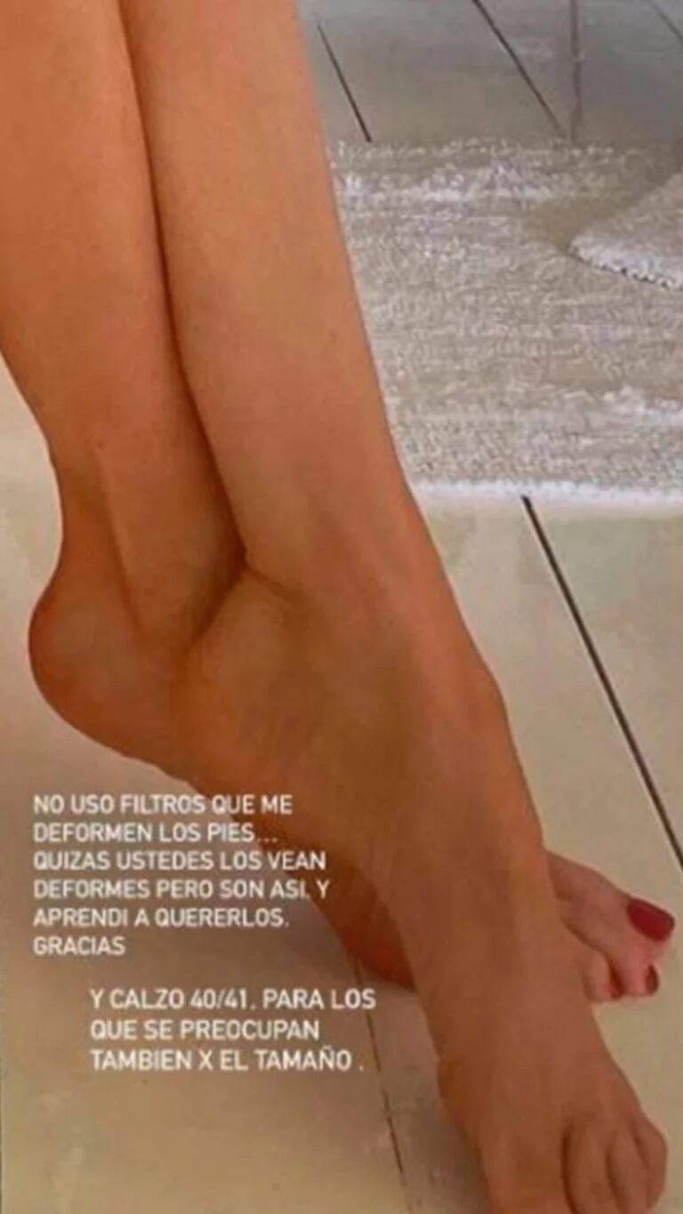 En redes se burlaron de los pies de Guillermina Valdés y ella le hizo frente a las críticas.