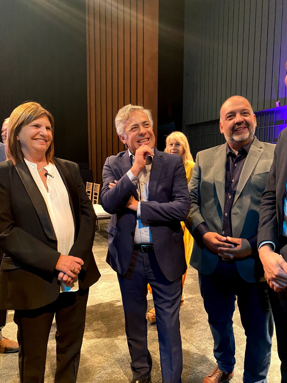 Patricia Bullrich, Alfredo Cornejo y Néstor Majul.