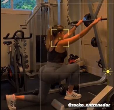 Cathy Fulop entrenando para Instagram