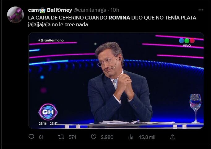 El duro debate de Romina